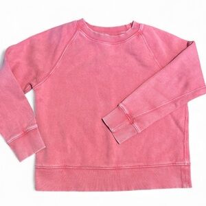#46 Free People Fitted Pullover Sweatshirt In Red Mineral Wash